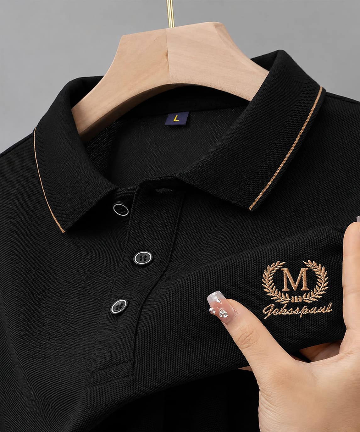 Super Premium Quality PK Cotton Polo Shirt For Men's [M-Black]