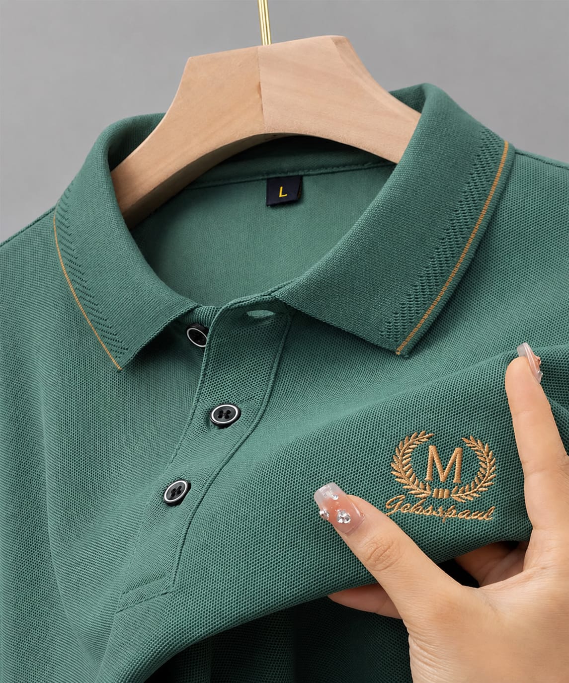 Super Premium Quality PK Cotton Polo Shirt For Men's [M-Sage Green]